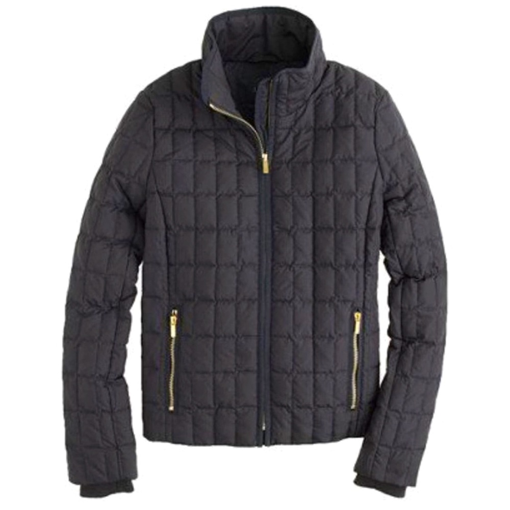 J. Crew quilted down coat